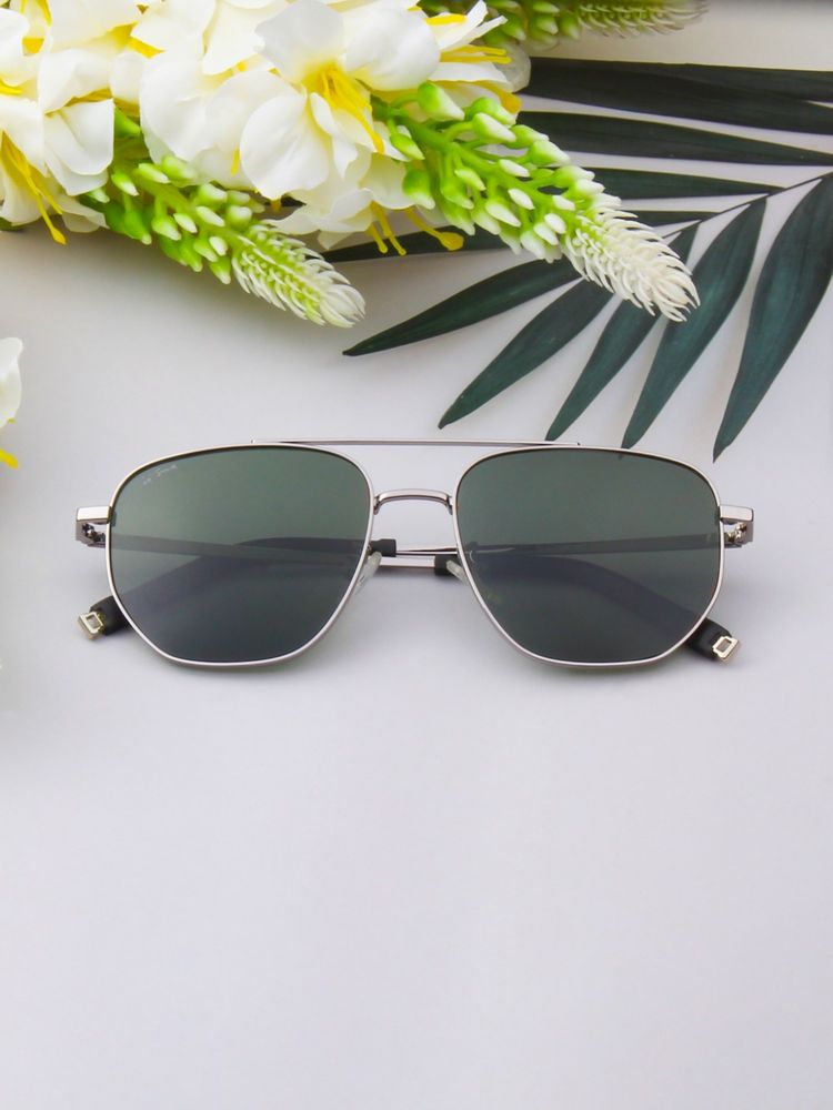 TED SMITH Unisex Aviator Metal Silver-Green Sunglasses With Polarized Lenses-AVITION_C4-picture-34