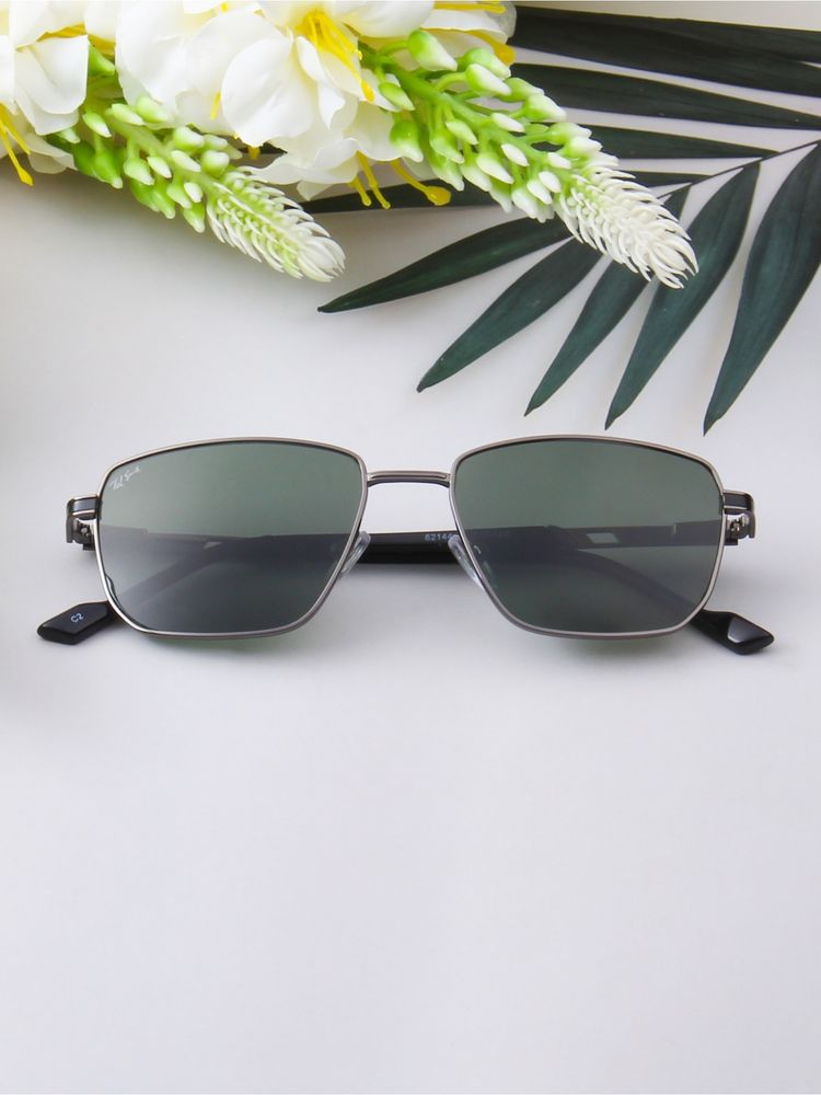 TED SMITH Unisex Rectangle Metal Grey-Green Sunglasses With Polarized Lenses-COLTON_C2-picture-38