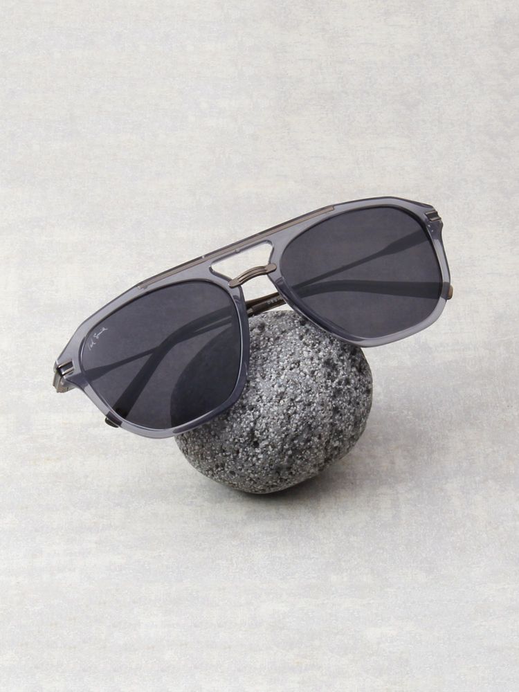 TED SMITH Unisex Aviator Grey Sunglasses With Polarized Lenses-MORRIS_C7-image-42