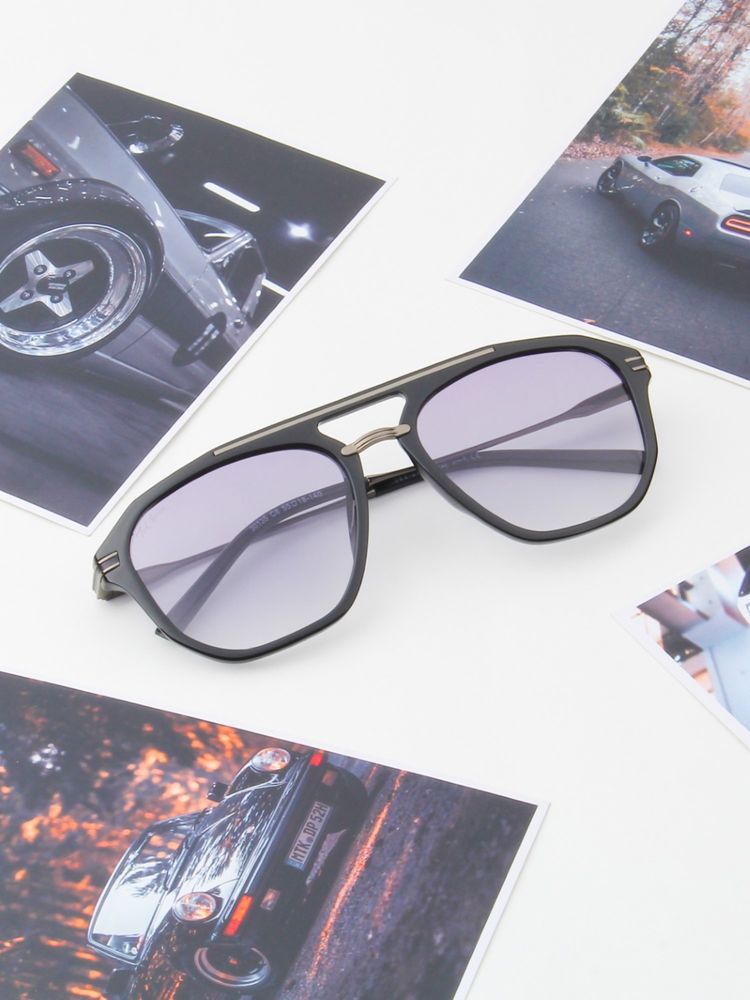 TED SMITH Unisex Aviator Black-Purple Graded Sunglasses With Polarized Lenses-MORRIS_C8-image-6