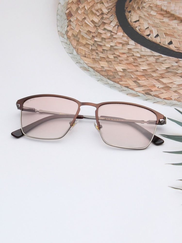 TED SMITH Unisex Pink Lens & Brown Browline Sunglasses -SUN-ALICE 2.0_C2-picture-35