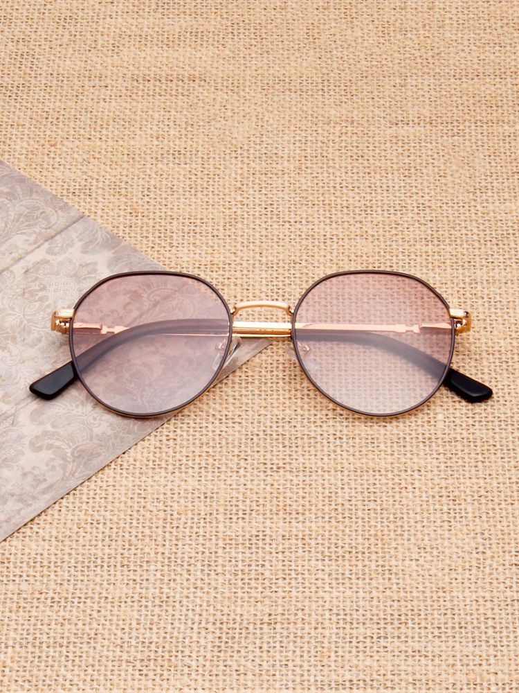 TED SMITH Unisex Brown Lens & Gold-Toned Round Sunglasses-SUN-CHRISTOS_C2-picture-2