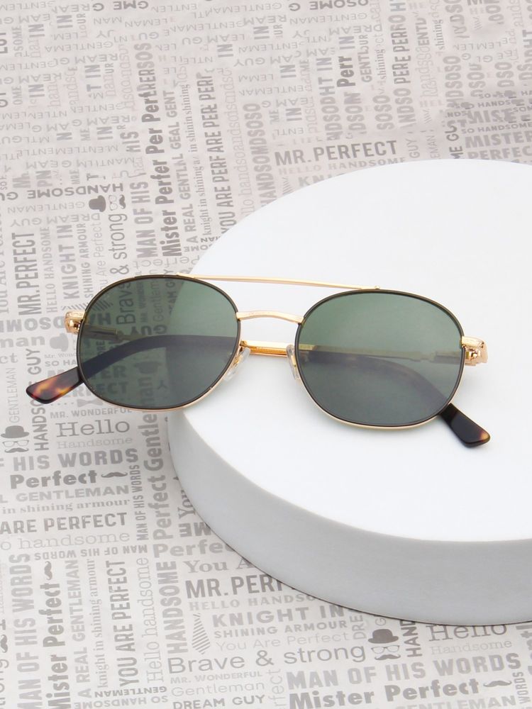 TED SMITH Unisex Green Lens & Gold-Toned Round Sunglasses -SUN-CILLIAN_C1-image-35