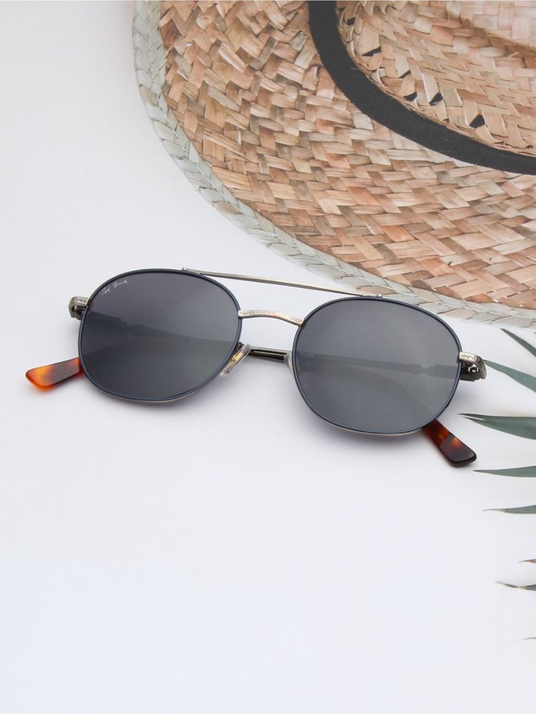 TED SMITH Unisex Black Lens & Black Round Sunglasses-SUN-CILLIAN_C4-picture-22