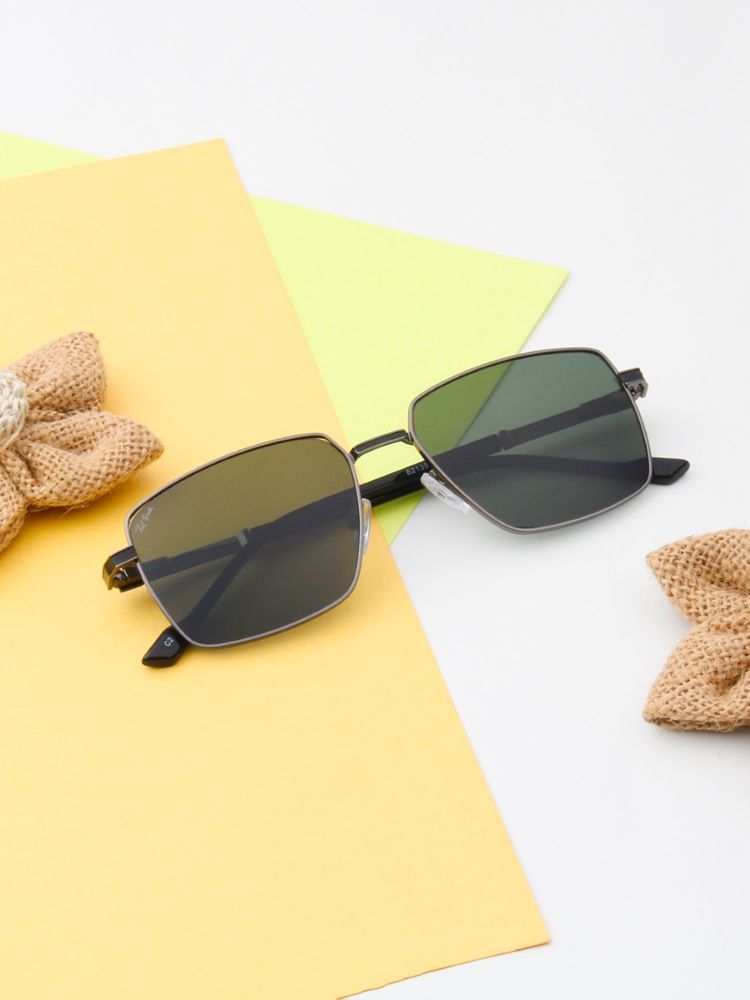 TED SMITH Unisex Square Metal Grey-Green Sunglasses With Polarized Lenses-SUN-DOMINIC 2.0_C2-picture-34