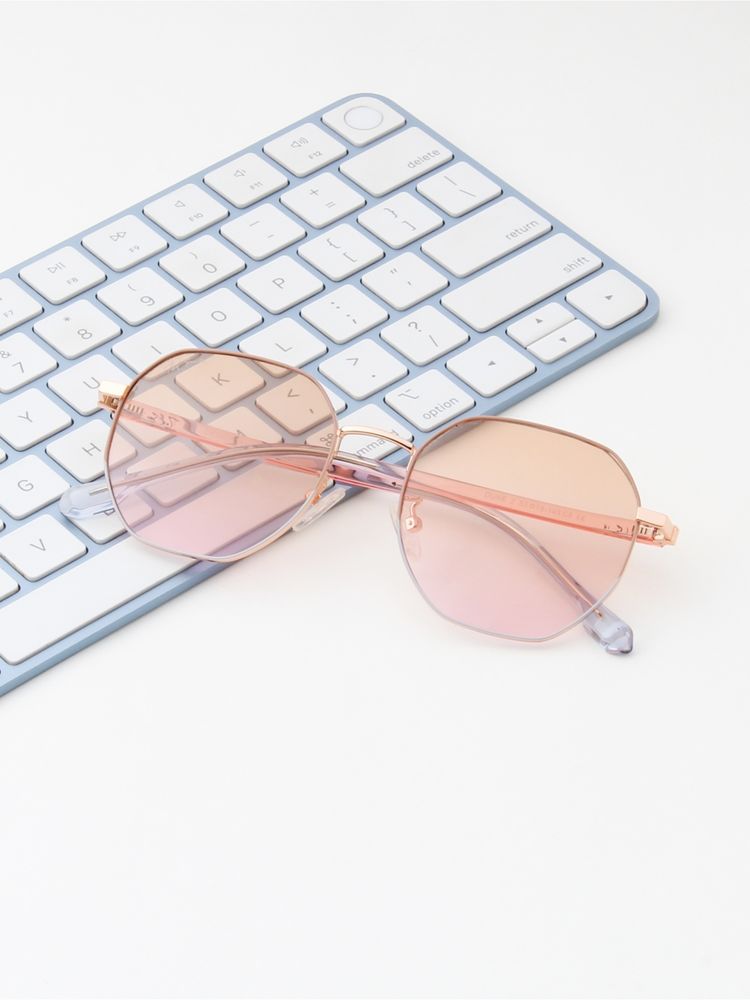 TED SMITH Unisex Octagon Metal Gold-Brown Pink Sunglasses With Polarized Lenses-SUN-DUNE 2_C8-image-6