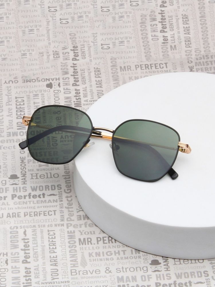 TED SMITH Unisex Green Lens & Black-Toned Sunglasses-SUN-LINUS_C4-picture-17