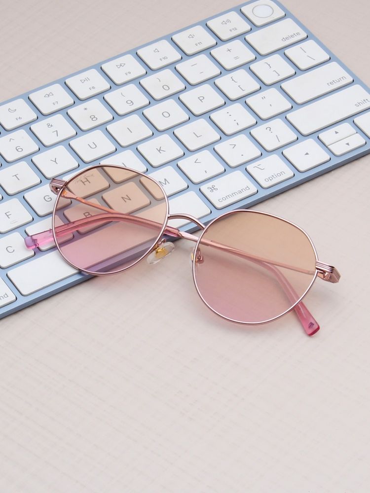 TED SMITH Unisex Brown Lens & Rose Gold Round Sunglasses-SUN-NAEL_C2-picture-45