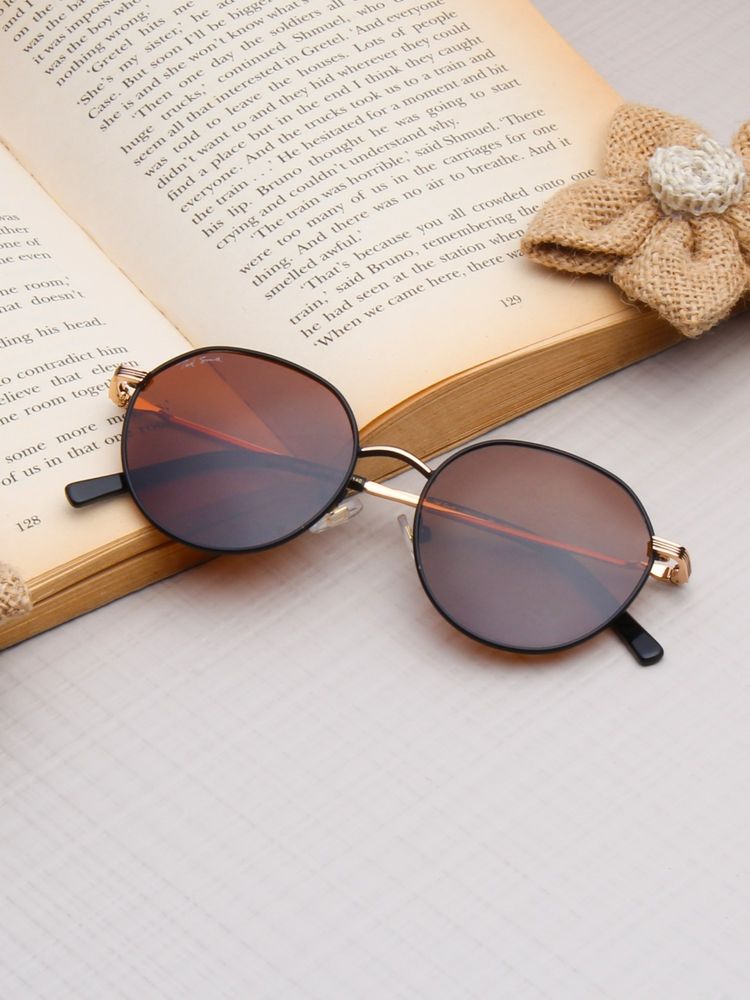 TED SMITH Unisex Brown Lens & Black Round Sunglasses-SUN-NAEL_C4-picture-19