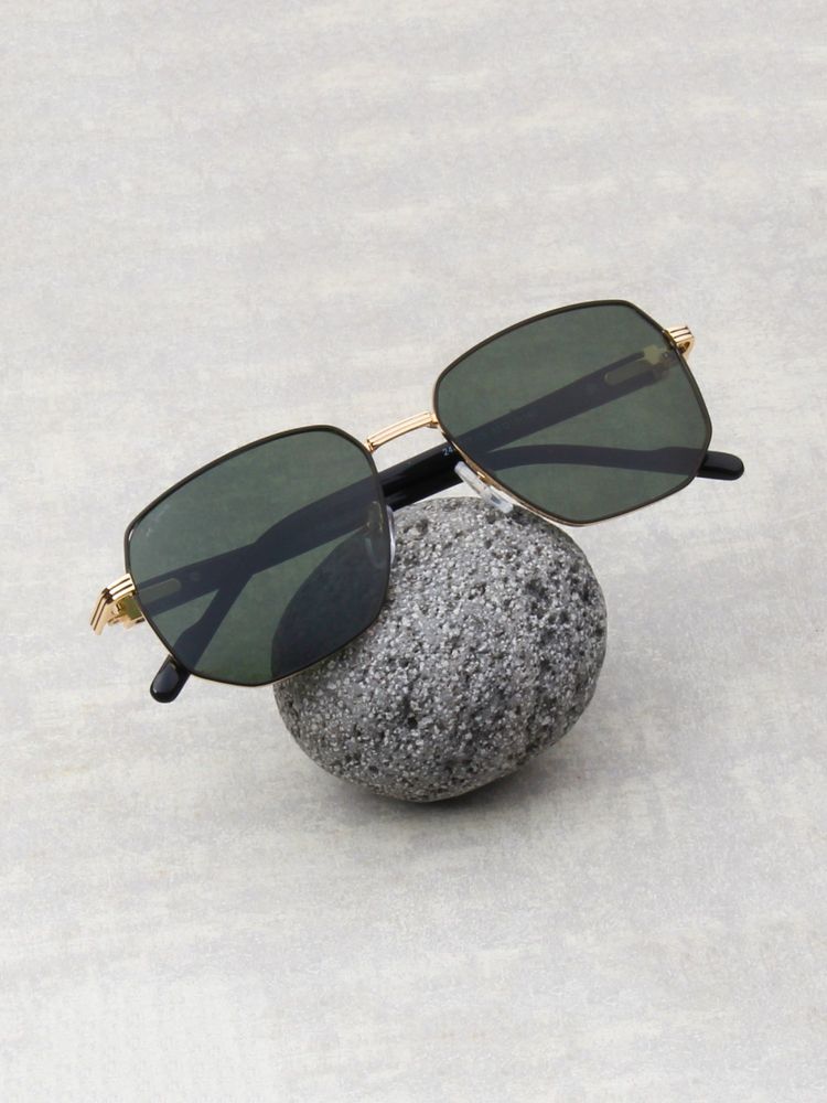 TED SMITH Unisex Square Metal Gold-Green Sunglasses With Polarized Lenses-SUN-REGAL_C5-picture-36