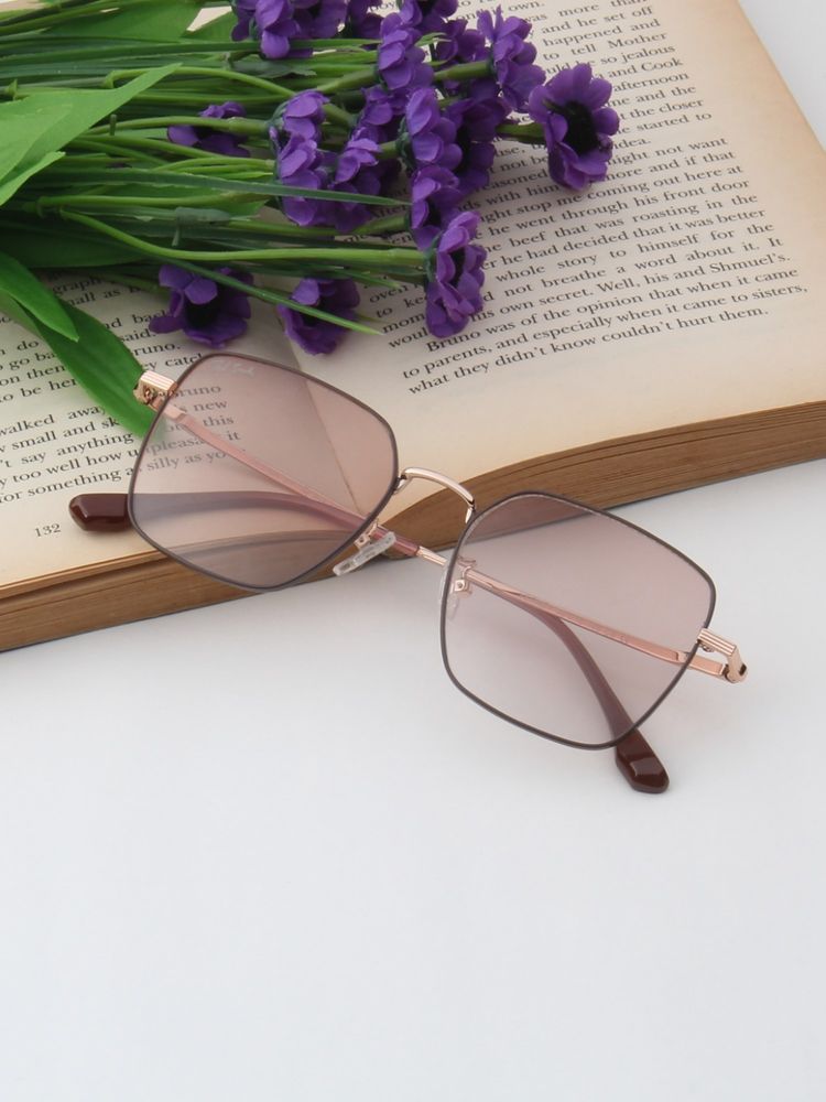 TED SMITH Unisex Square Metal Gold-Brown Graded Sunglasses With Polarized Lenses-SUN-VERNEY_C8-picture-28