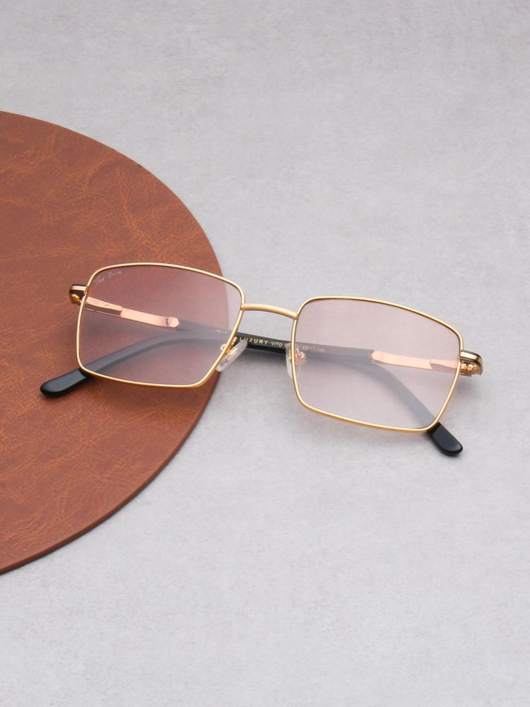 TED SMITH Unisex Brown Lens & Gold-Toned Rectangle Sunglasses-SUN-VITO 2.0_C1-image-37