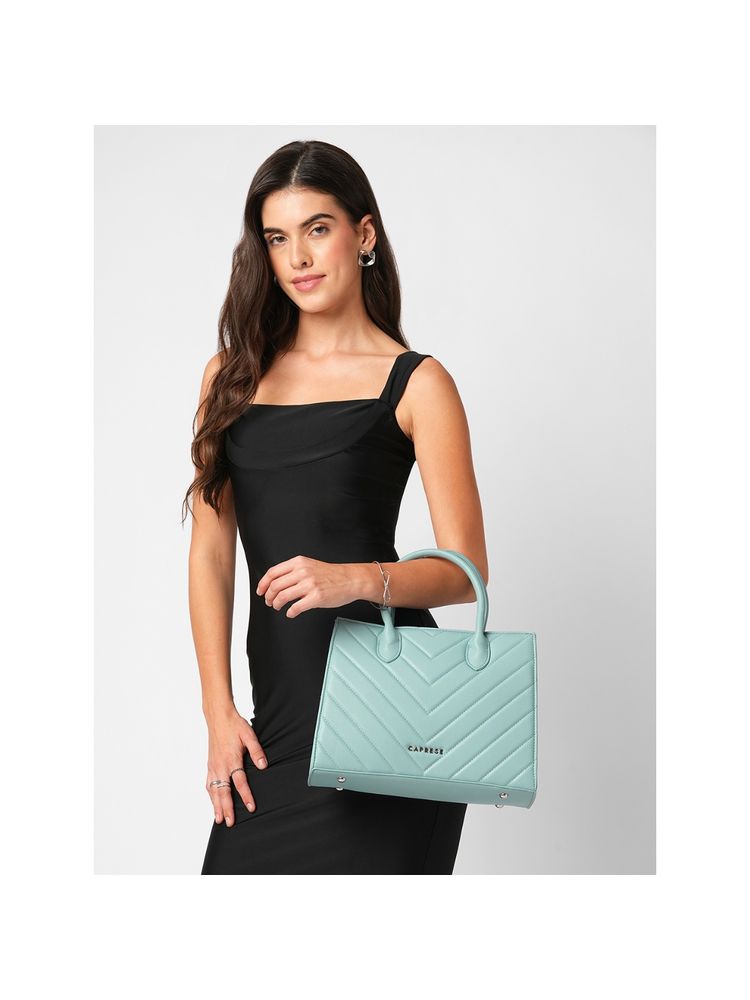 Caprese Women Blue Riko Blue Satchel Bag-picture-10