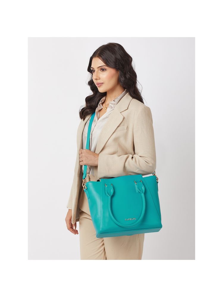 Caprese Women Blue Solena Satchel Bag (M)-image-44