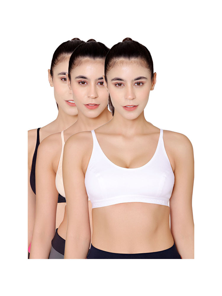 Bodycare Sports Regular Black-Skin-White - 3Pcs Bra Combo-picture-25