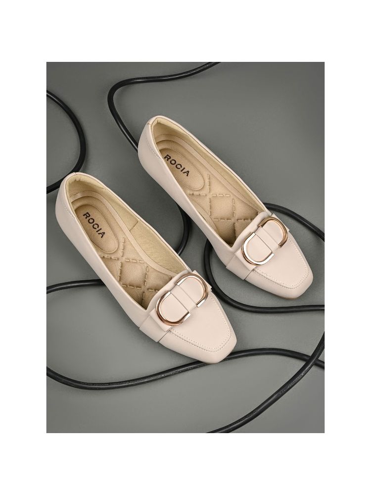 ROCIA By Regal Grey Women Square Toe Buckled Workwear Loafers-picture-25