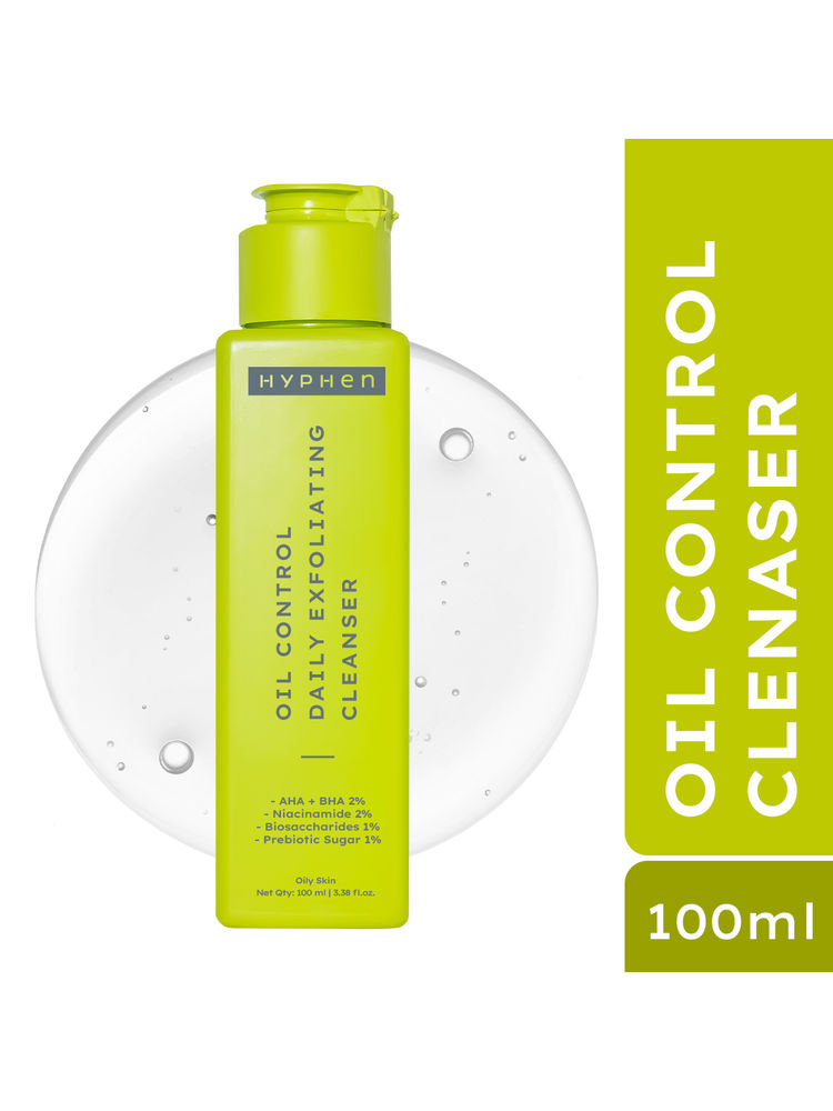Hyphen Oil Control Daily Exfoliating Cleanser 2% AHA + BHA Salicylic Acid Face Wash For Oily Skin & Acne-image-38