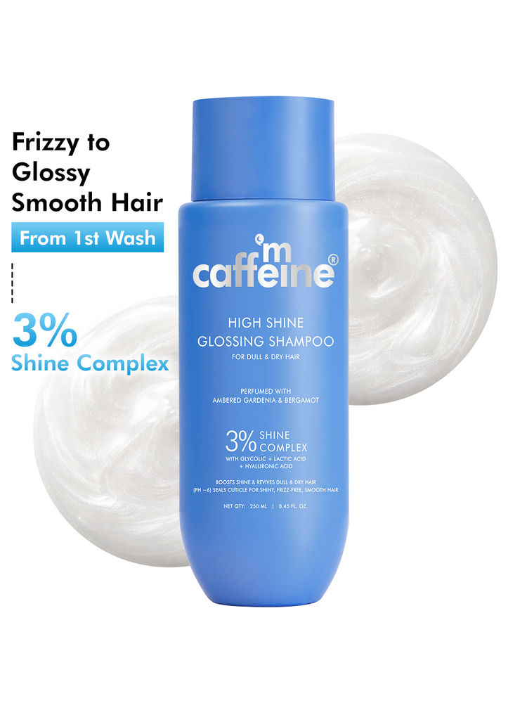 MCaffeine Glossy Hair Shampoo, 3% Shine Complex, Shinier Hair in 1 Use, 48Hr Frizz Control-picture-25