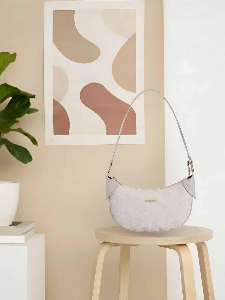 Metro Women Beige Casual Handbag-image-6