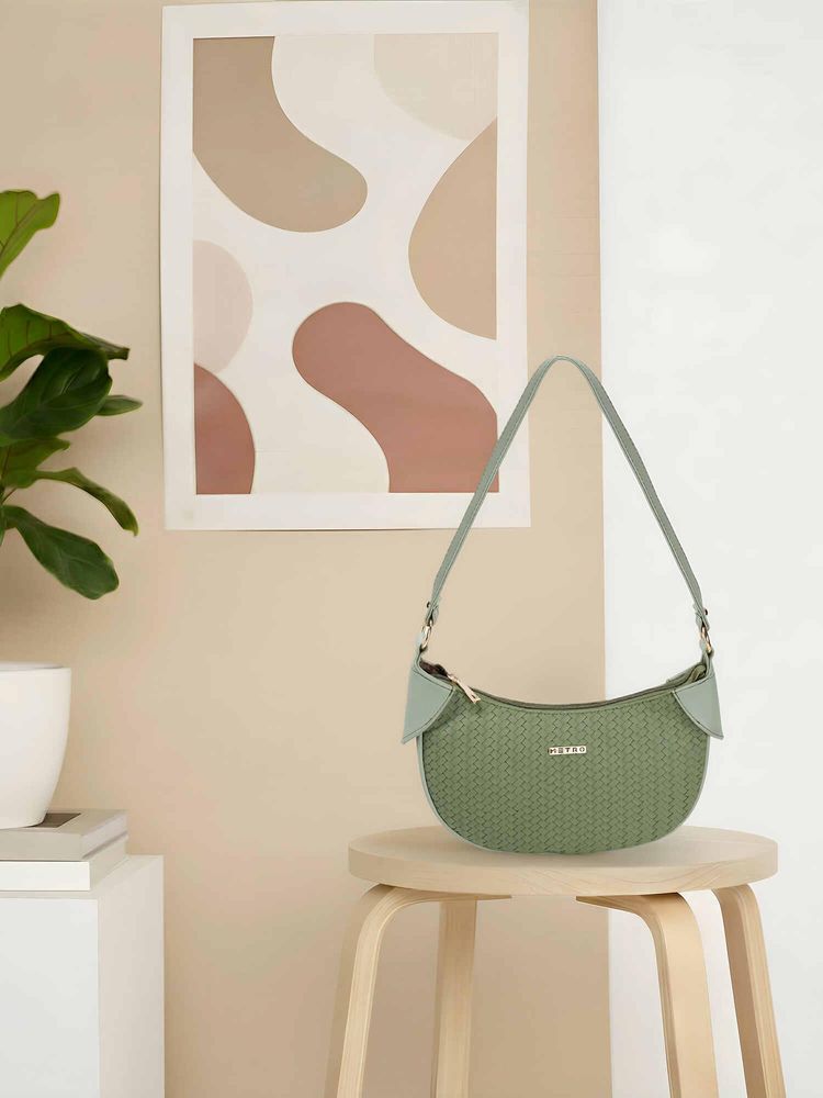 Metro Women Green Casual Handbag-image-43