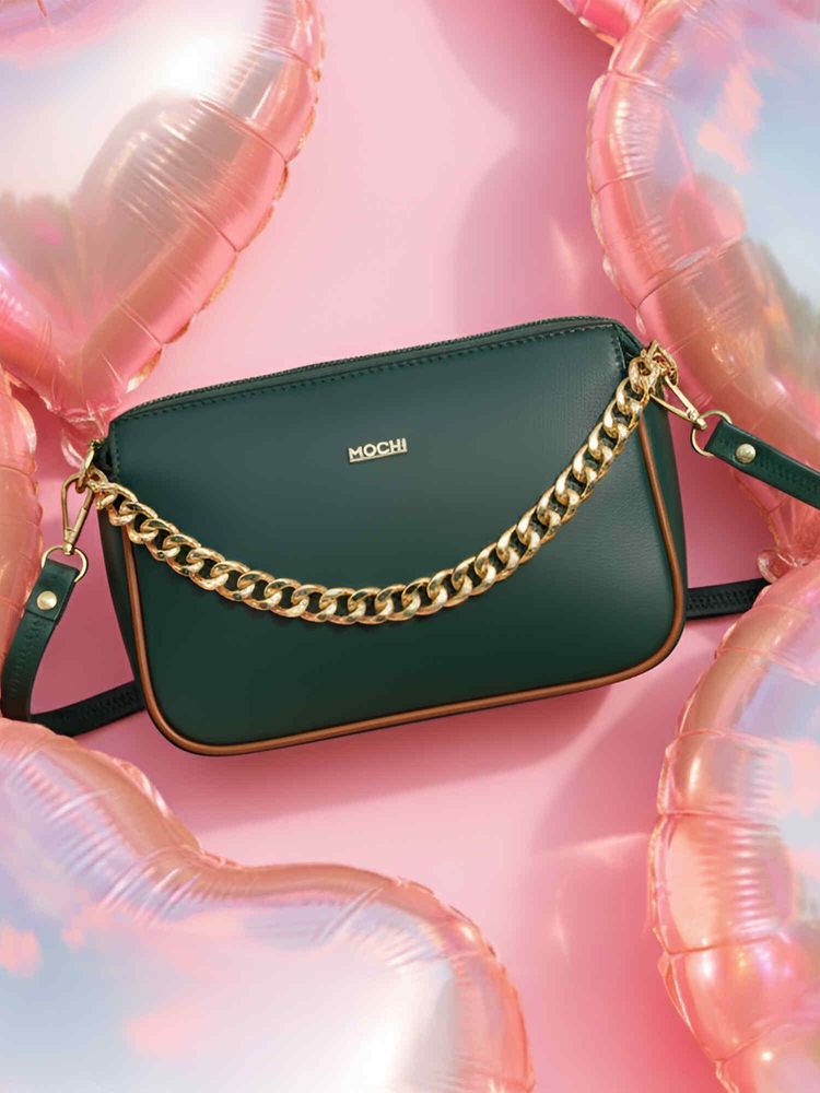 Mochi Women Green Casual Handbag-image-4