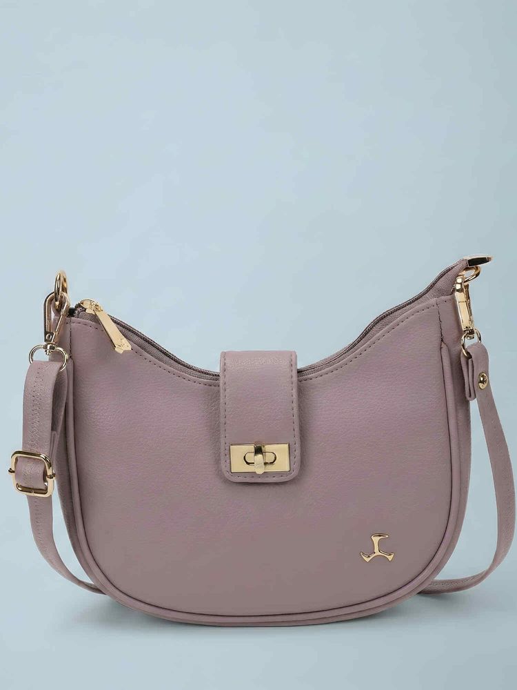 Mochi Women Purple Casual Handbag with Detachable Strap-image-8
