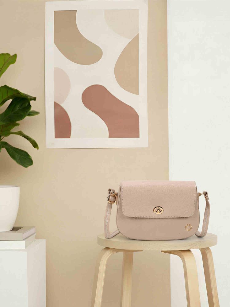 Metro Women Beige Casual Handbag-image-7