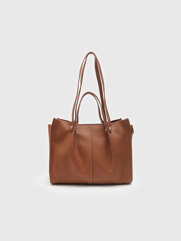 CARPISA ITALIA Women Aster Brown Solid Tote Bag (L)