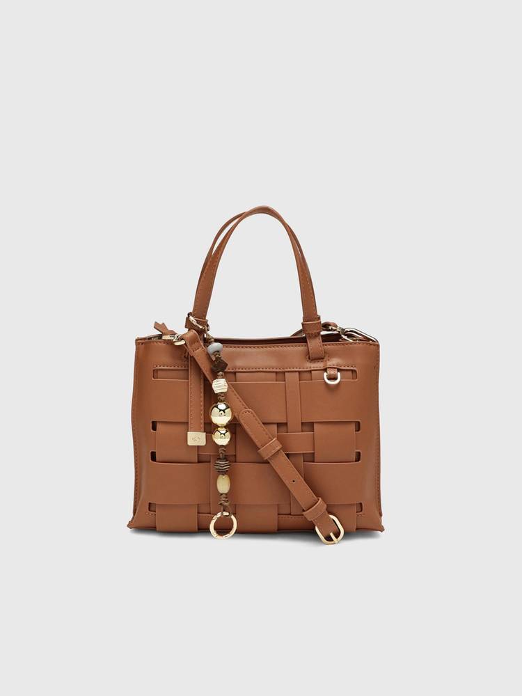 carpisa anturio women satchel bag with detachable strap - brown (m)