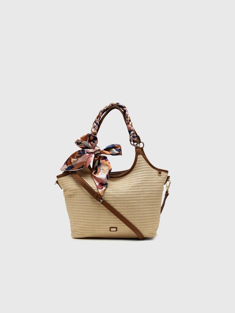 CARPISA ITALIA Michelle Women Tote Bag With Detachable Strap - Tan (L)-image-1