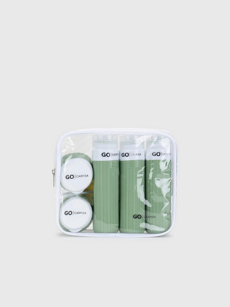 CARPISA ITALIA Green Bottle Kit Unisex Travel Pouch with 3 Bottles & Two Screw Top (M)-picture-15