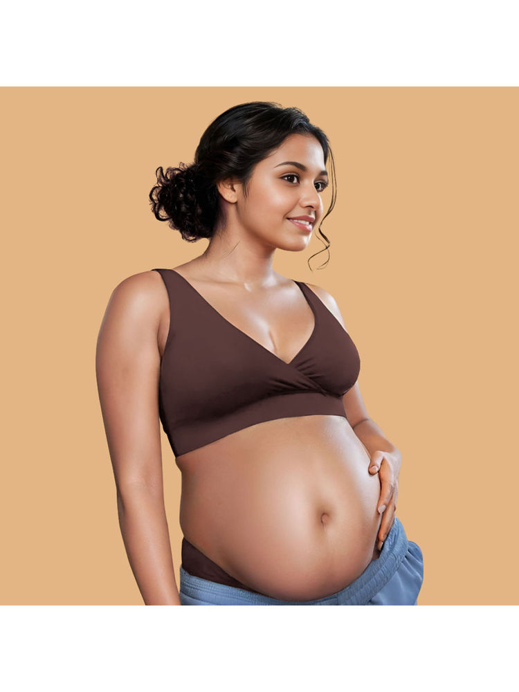 Tailor and Circus Pure Soft Padded Maternity Bra Brown-image-13