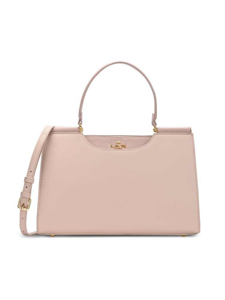 Lavie Paris Women's Freesia Satchel Bag with Detachable Strap -Beige (MEDIUM)-picture-17