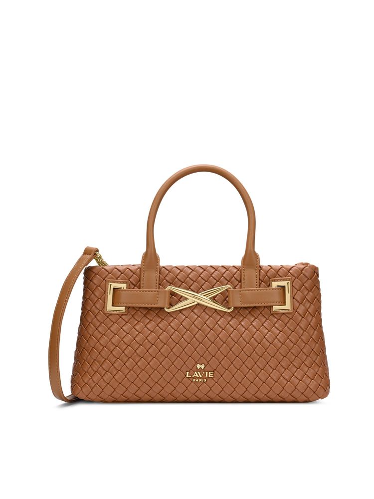 Lavie Paris Women's Bleuet Satchel Bag with Detachable Strap -Tan (MEDIUM)-picture-17