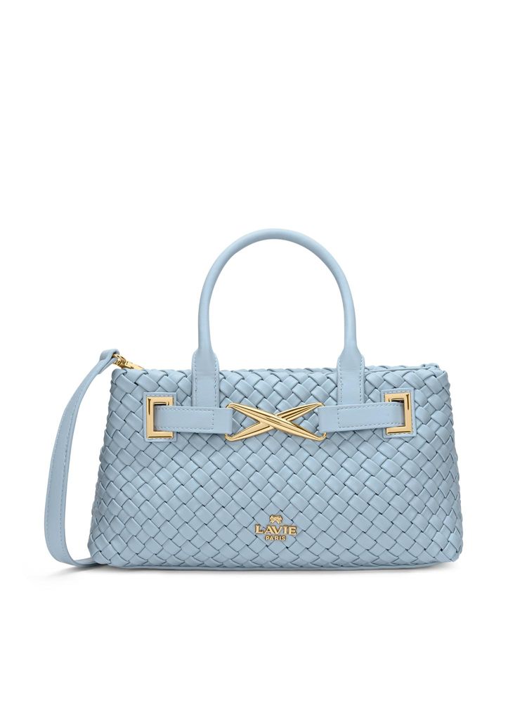 Lavie Paris Women's Bleuet Satchel Bag with Detachable Strap -Blue (MEDIUM)-image-39