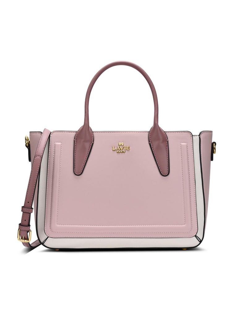 Lavie Paris Women's Camelia Satchel Bag with Detachable Strap -Pink (MEDIUM)-image-17
