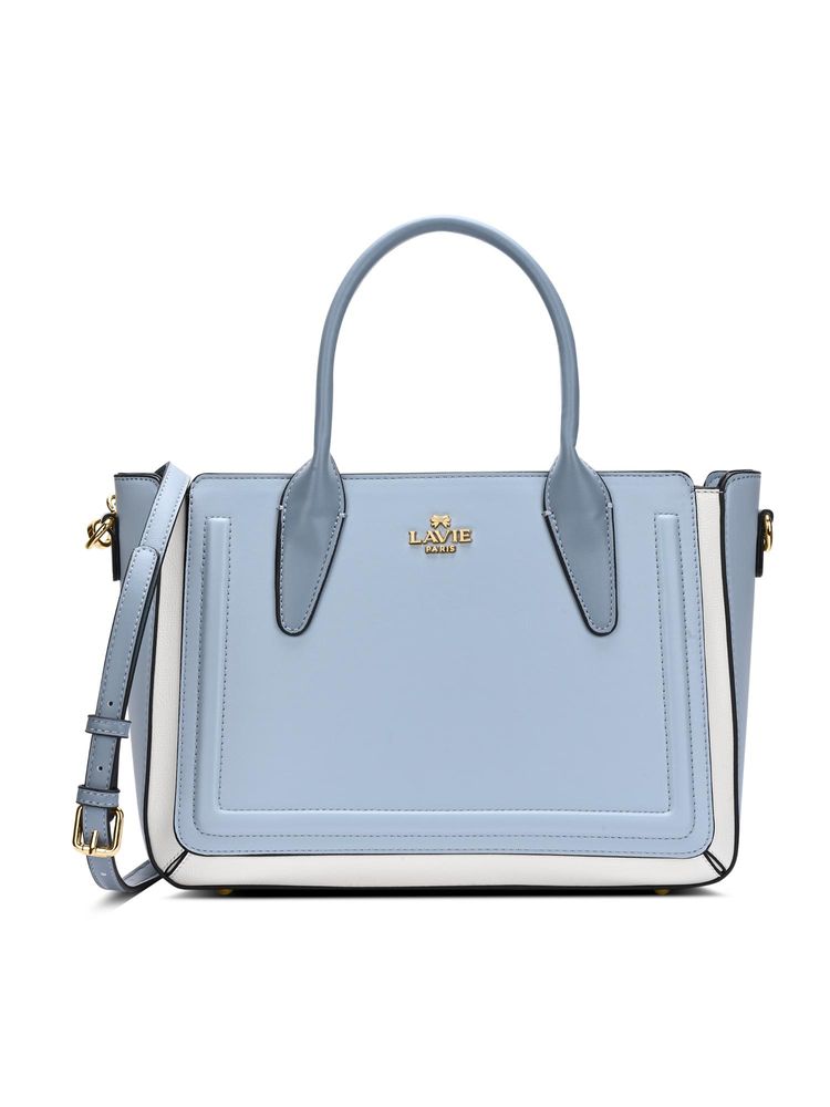 Lavie Paris Women's Camelia Satchel Bag with Detachable Strap -Blue (MEDIUM)-image-38