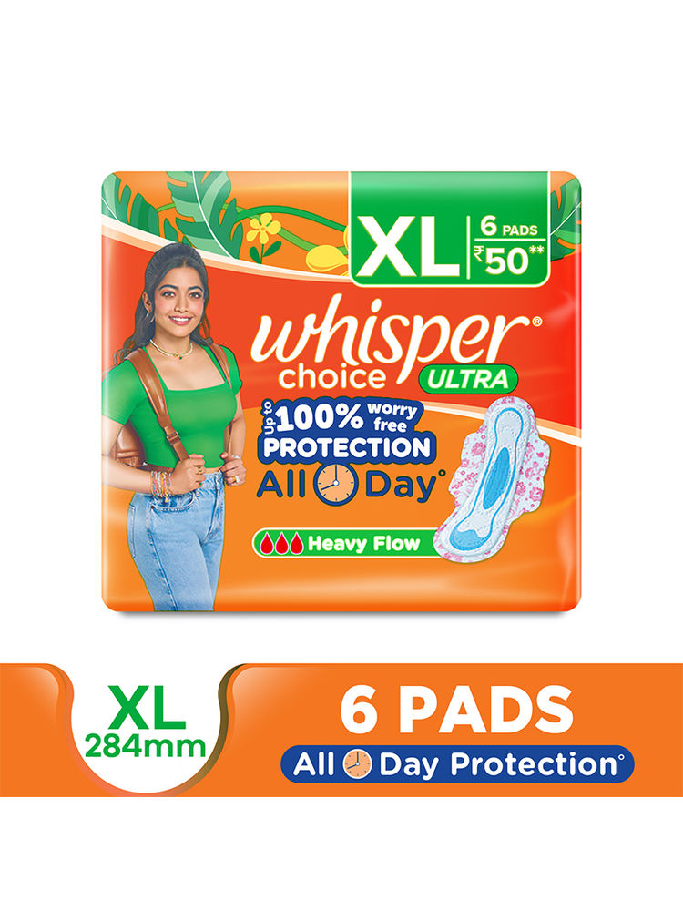 Whisper Choice Ultra XL 6s Sanitary Pads for Women