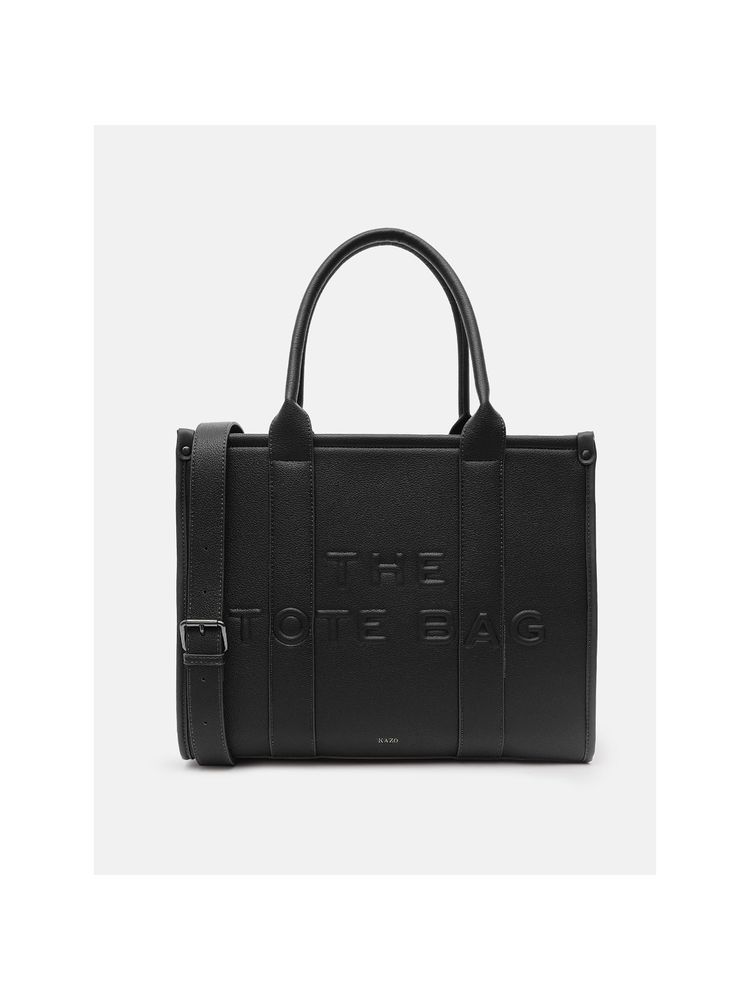 kazo fashion Kazo 2Nd Edit Black Tote Bag Bag (Set of 2) (L)-picture-36