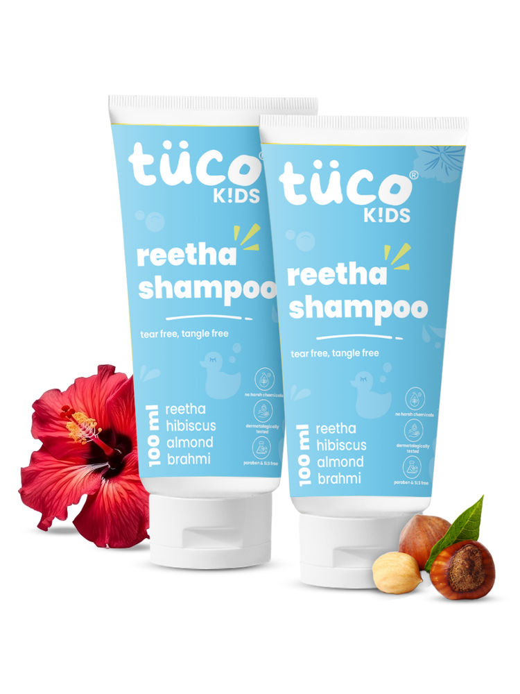 TuCo Intelligent Kids Mild Shampoo Reetha & Henna Paraben, SLS & Sulphate Free - Pack Of 2