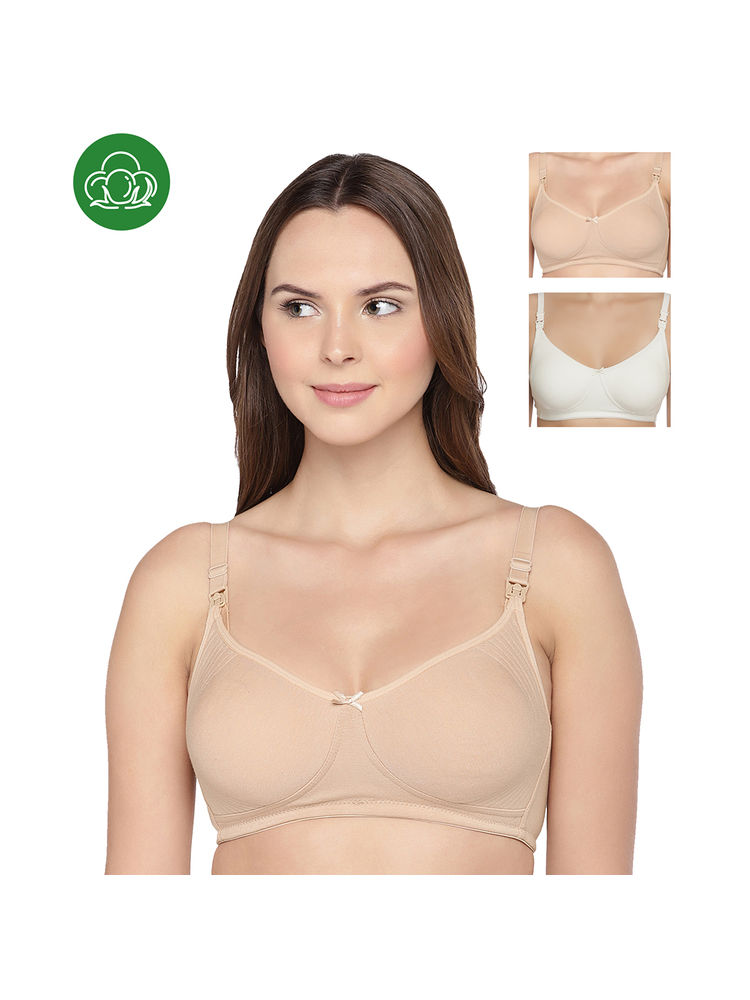 Inner Sense Women's Full Cup Nursing Bra Pack of 3 - Multi-Color-picture-2
