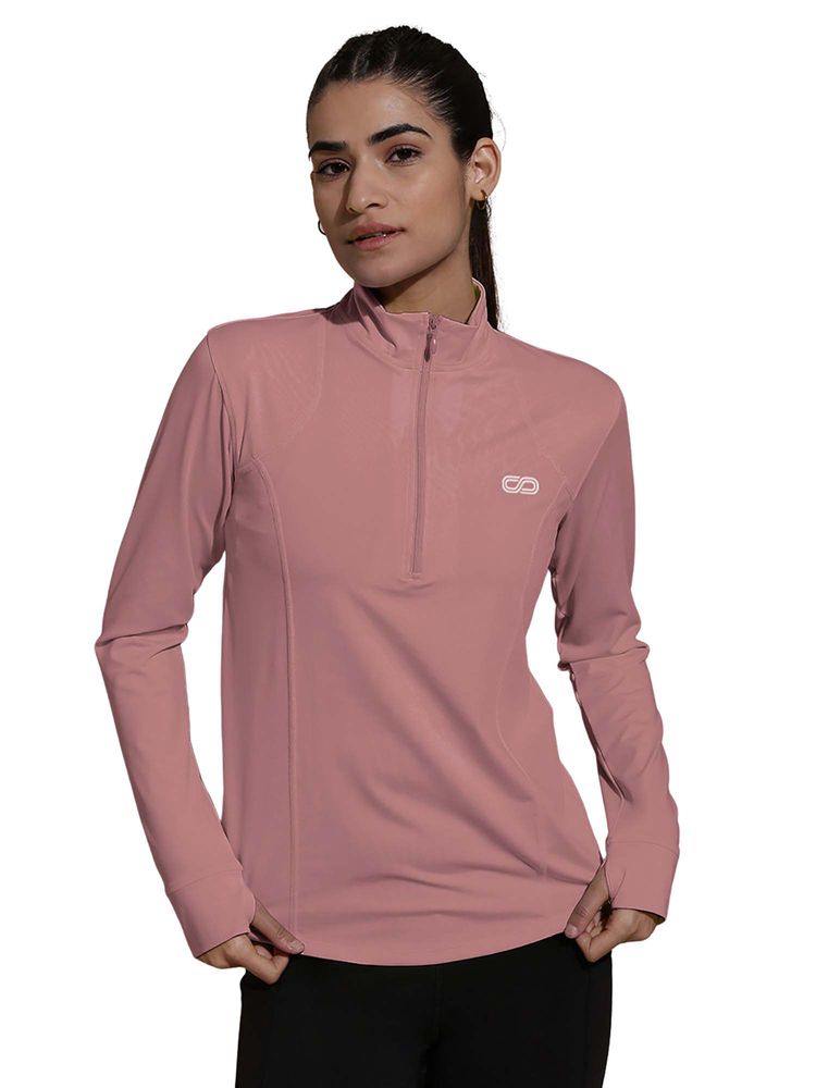 Silvertraq Women Pink Ath Runner Regular High Neck T-Shirt-picture-37