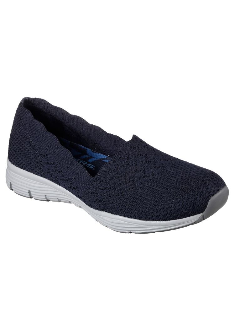 SKECHERS Women Seager Navy Blue Casual Slip On Loafers-image-29