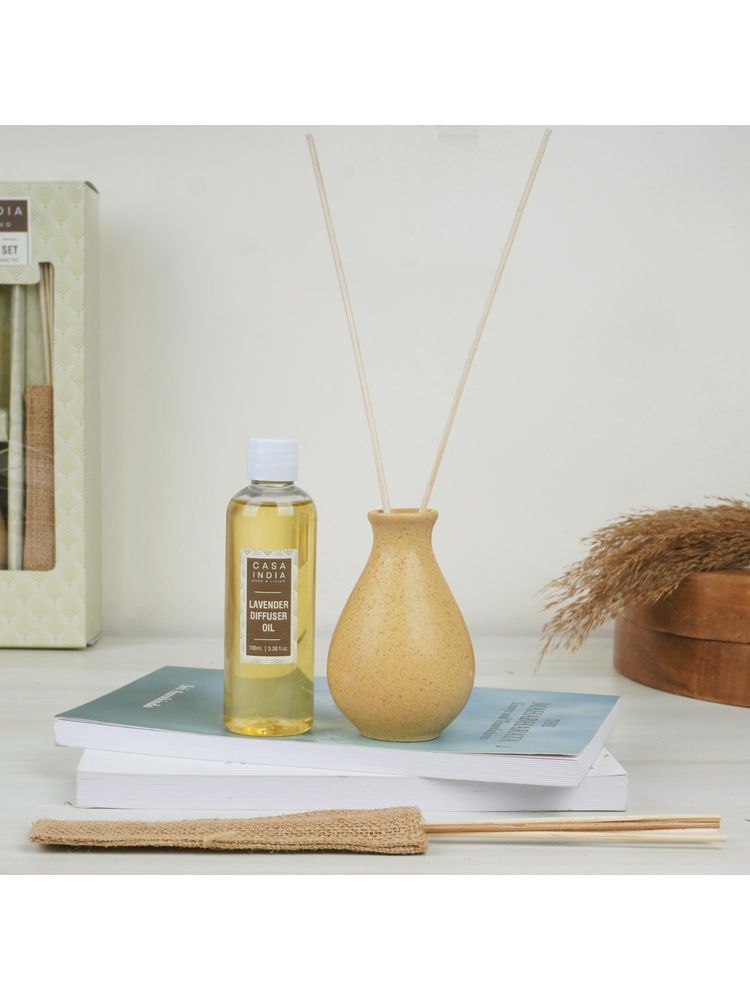 The Decor Mart Lavender Reed Diffuser with 100ml Oil and 6N Reed Sticks-picture-17