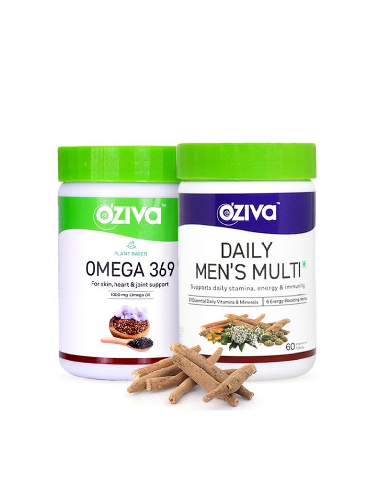 Oziva Wellness Combo For Men (Daily Men's Multi And Omega 369 With Vegan Omega)-picture-21