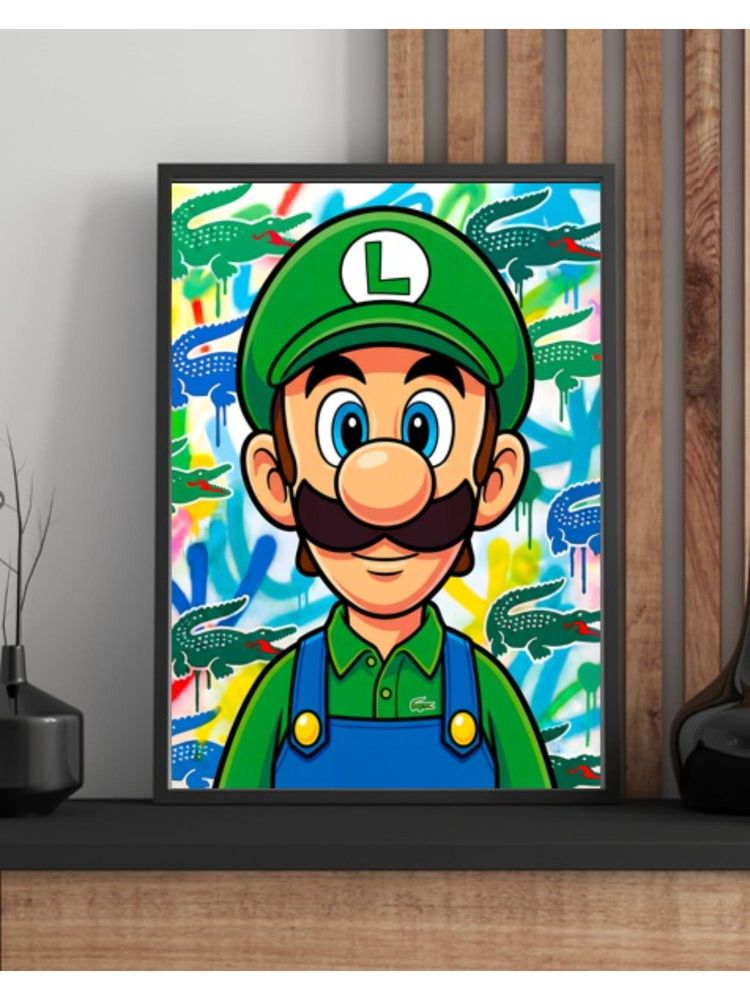 Sun Mun Decors Pop Art Collection Green Hat Player Art Frame-image-6