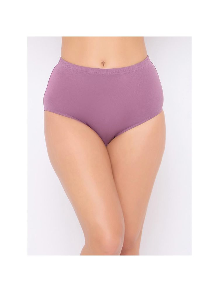 Clovia Purple Cotton High Waist Inner Elastic Hipster Panty-picture-30