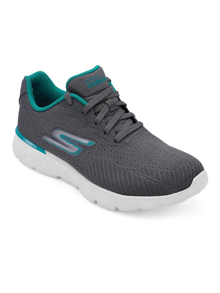 SKECHERS Women Grey & Green Running Shoes-picture-22