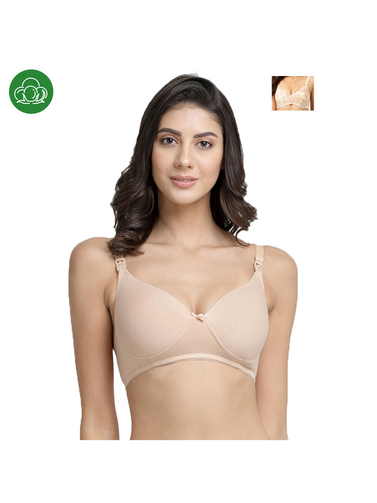 Inner Sense Organic Antimicrobial Padded NonWired Feeding Bra Multi-Color (Pack of 2)-picture-18