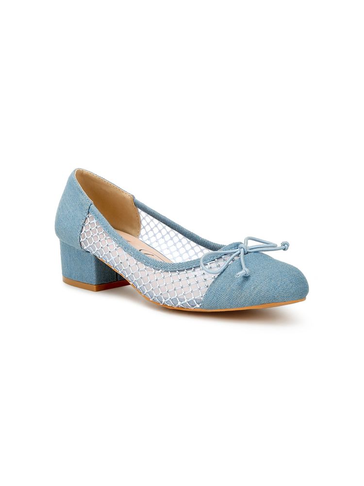London Rag Mesh Denim Pumps - Blue-picture-14
